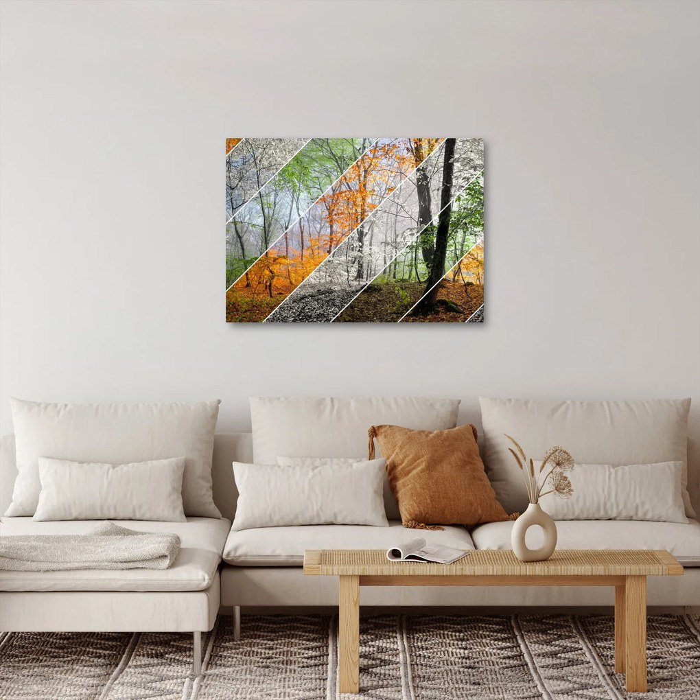 Obraz - Striedanie ročných období (70x50 cm)