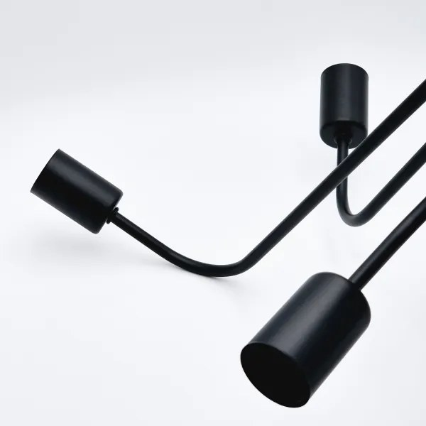 Prisadený luster TRINITY 5xE27/15W/230V čierna