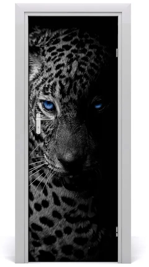 Samolepiace fototapety na dvere leopard 85x205 cm