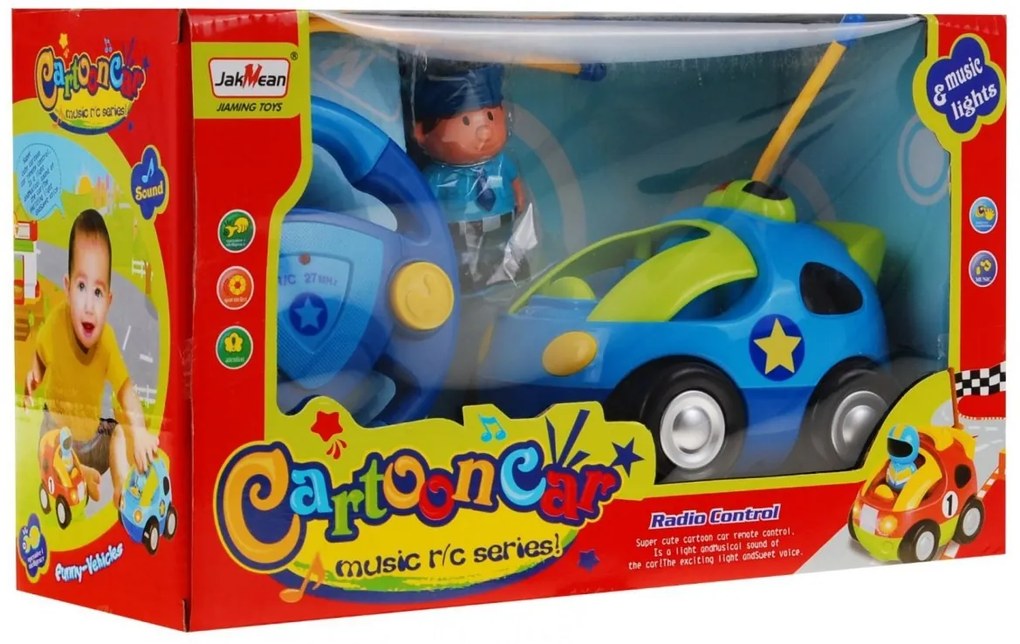 RAMIZ Policajné auto pre najmenších RC - modré