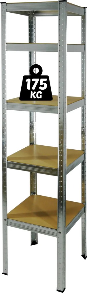 5-ÚROVŇOVÁ POLIČKOVÁ SKRÍŇ 180 x 40 x 40 CM NOSNOSŤ POLIČKY: 175 KG *9412