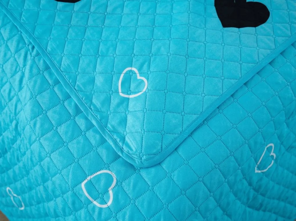 Prehoz na posteľ CORAZON modrý Rozmer: 170 x 210 cm