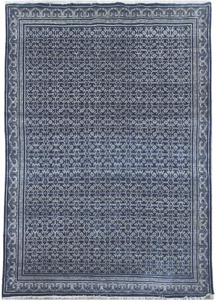 Diamond Carpets koberce Ručne viazaný kusový koberec Diamond DC-OC Denim blue / silver - 305x425 cm