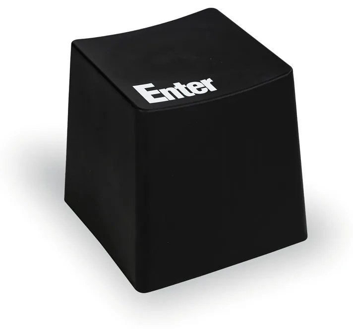 Plastový taburet BUTTON, čierny