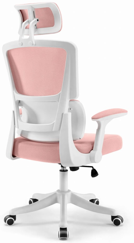 Hells Ergonomická otočná kancelárska stolička Hell's Chair HC- 1011 Pink White