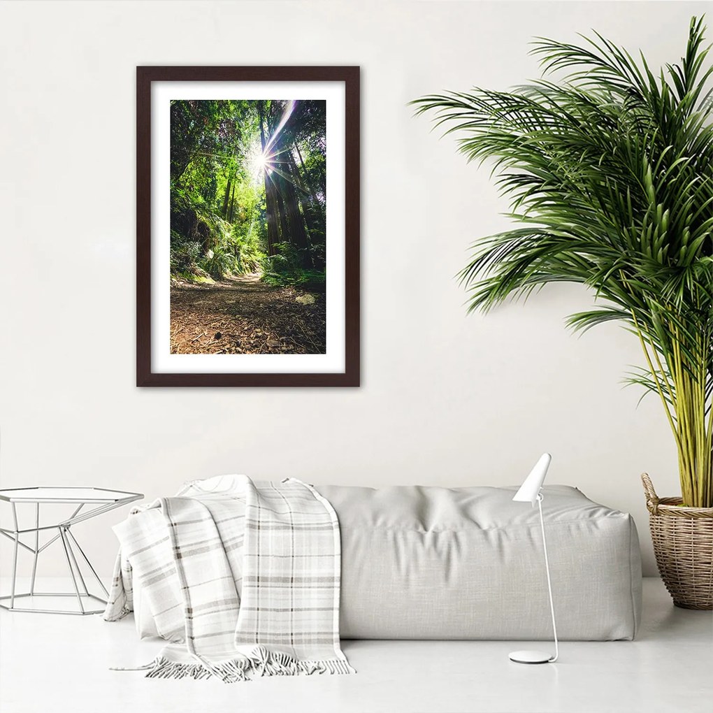 Gario Plagát Cesta v hustom lese Farba rámu: Bez rámu, Rozmery: 30 x 45 cm