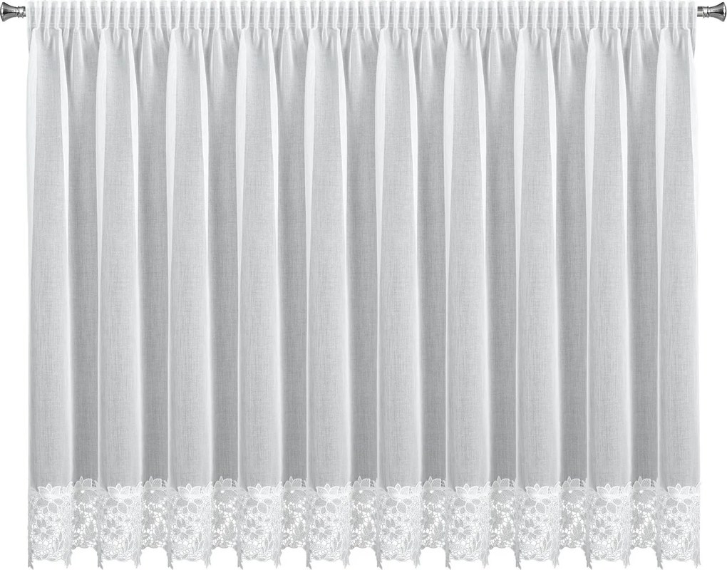 ZÁCLONA NA PÁSKE ARTEMIDA 350X155 CM BIELA