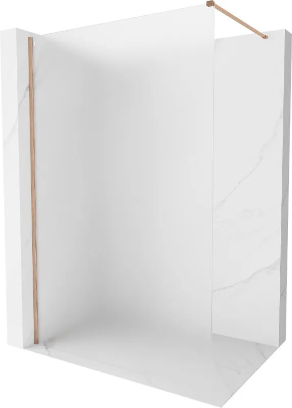Mexen, Mexen Kioto-X sprchová stena 60 x 200 cm, matná 10 mm, brúsená meď - 800-060-101-65-30-X