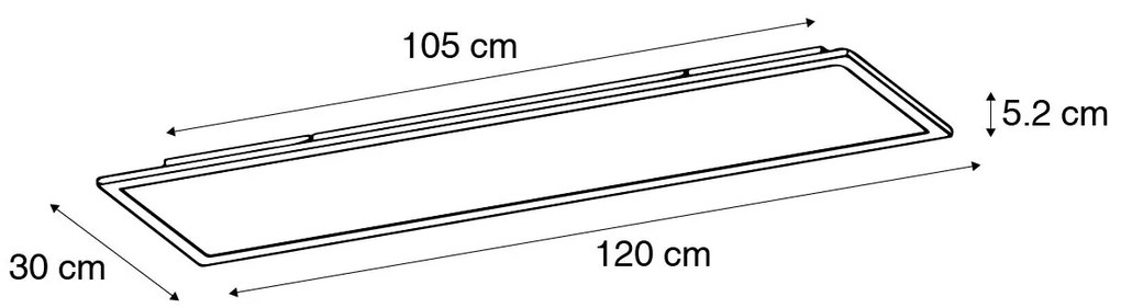 Stropné svietidlo biele 120 cm vrátane LED - Liv