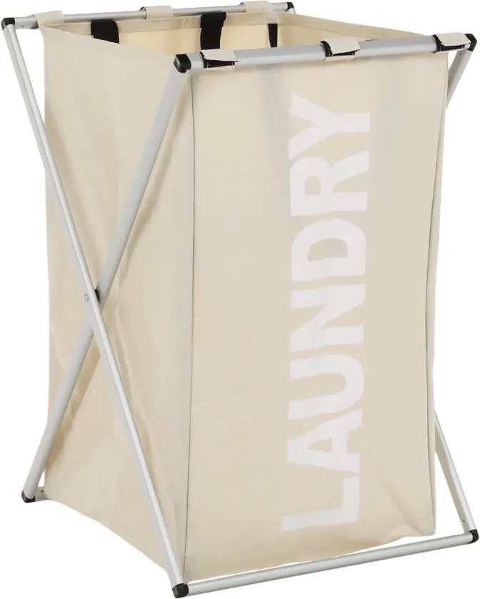 Kondela Látkový kôš na bielizeň, sivobéžová, LAUNDRY TYP 1