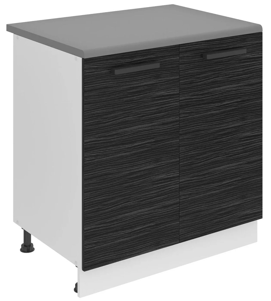 Kuchynská skrinka Belini Premium Full Version spodná 80 cm eben kráľovský s pracovnou doskou