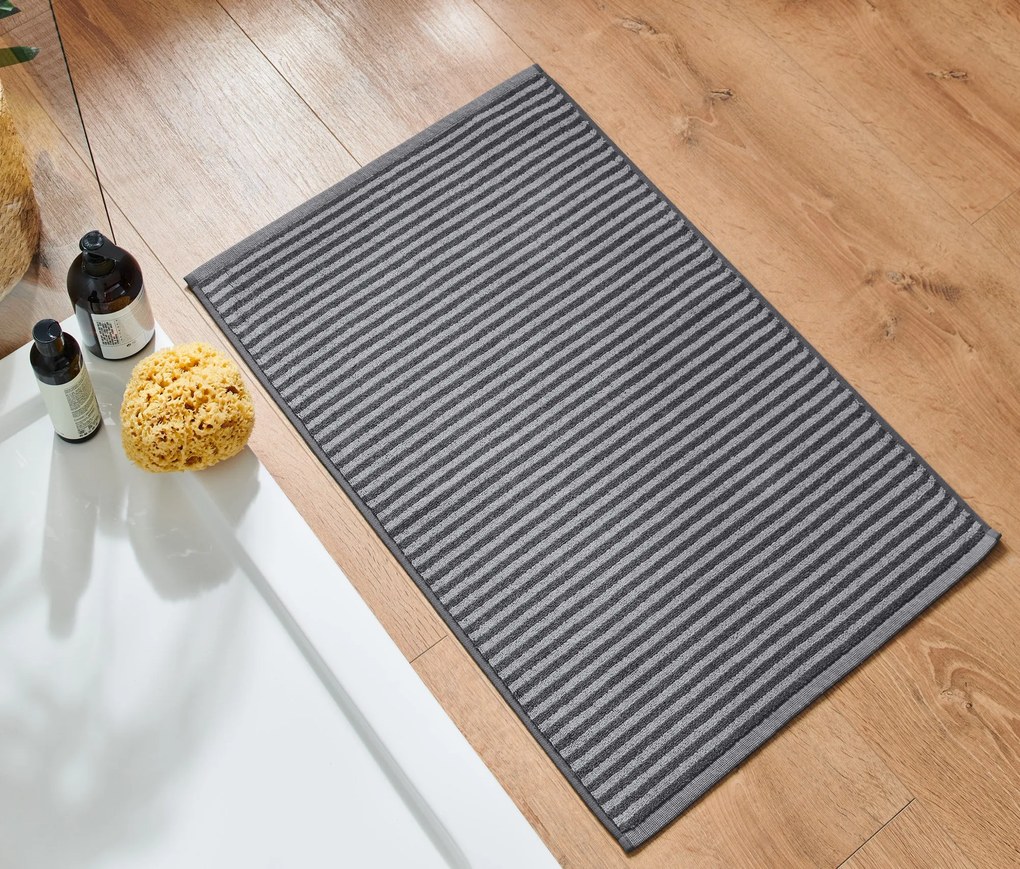 Kvalitná predložka pred sprchovací kút, antracitová