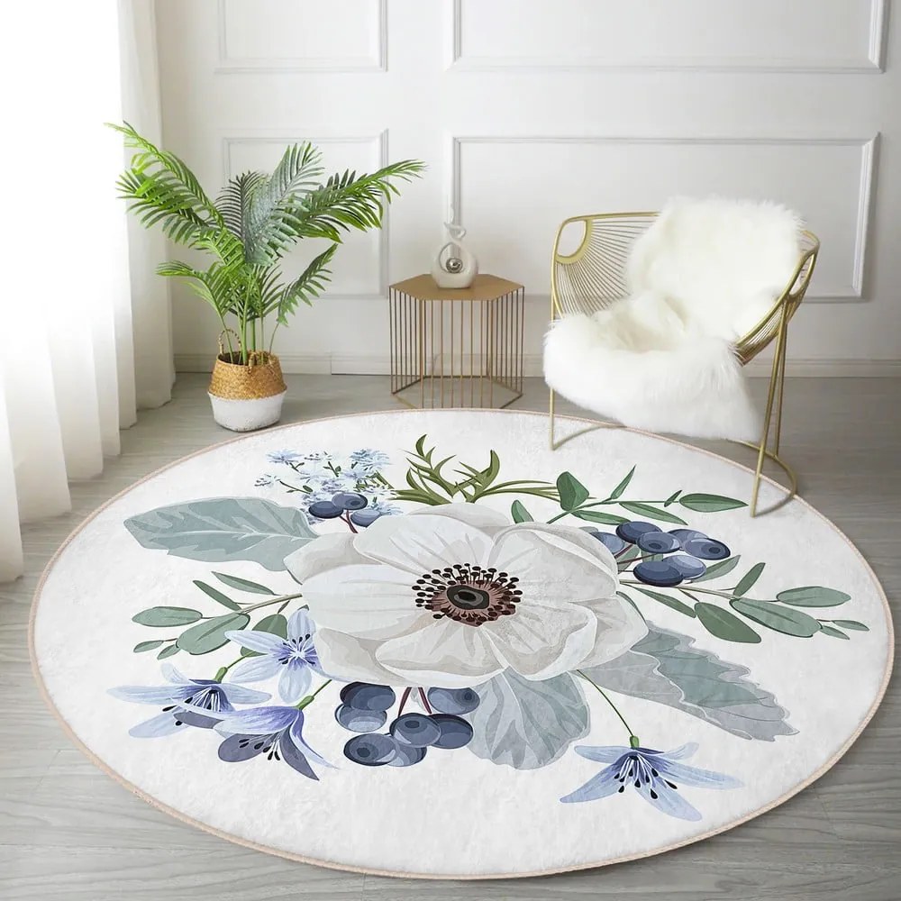 Prateľný okrúhly koberec vhodný pre robotické vysávače ø 100 cm Comfort – Mila Home