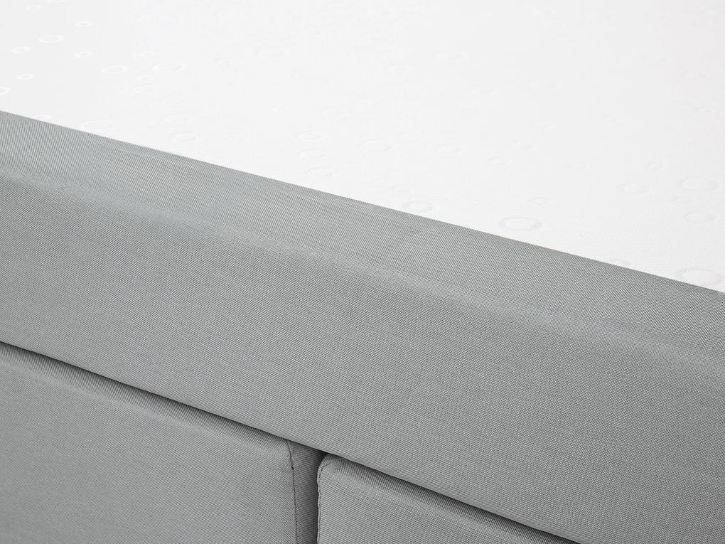 Luxusná kontinentálna posteľ v elegantnej sivej 140x200 cm ADMIRAL Beliani