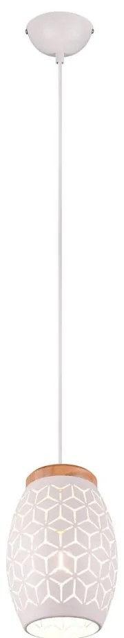 Biele závesné svietidlo ø 15 cm Bidar – Trio