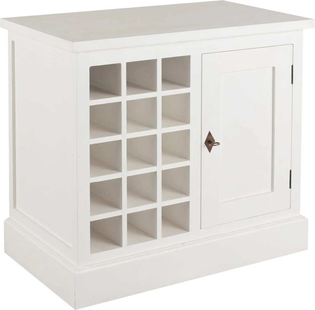 Skrinka na víno Brighton 85 cm white