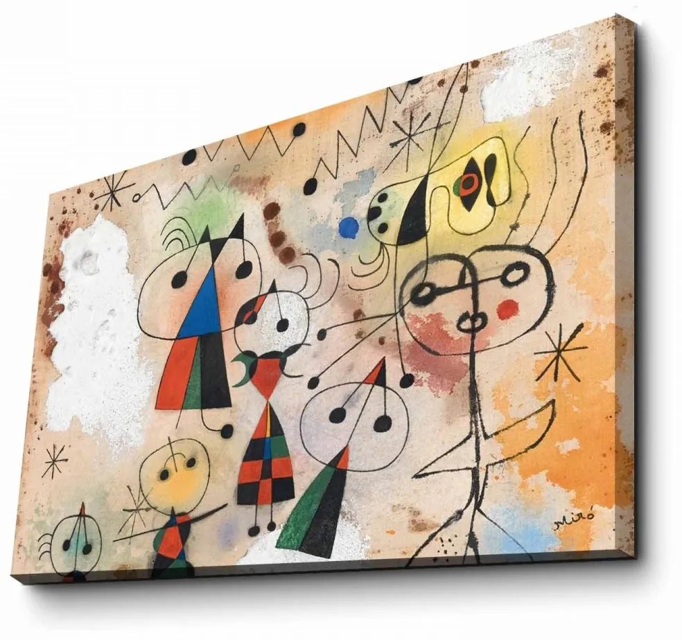 Obraz KARNEVAL HARLEKINOV, J. MIRÓ 45x70 cm