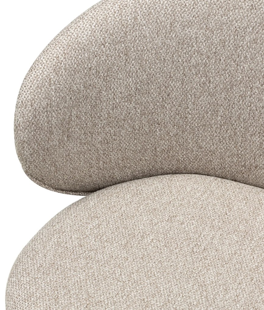 Designová otočná jídelní židle Chamil béžovošedá