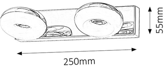 Rabalux 5717 - LED Kúpeľňové svietidlo BEATA 2xLED/5W/230V