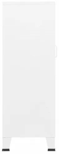 vidaXL Industriálna skladovacia skrinka biela 70x40x115 cm kovová-