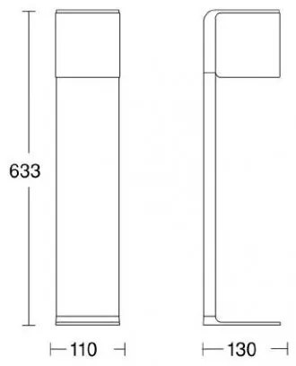 Steinel 055479 - LED Vonkajšia lampa so senzorom CUBO LED/9,5W/230V IP44