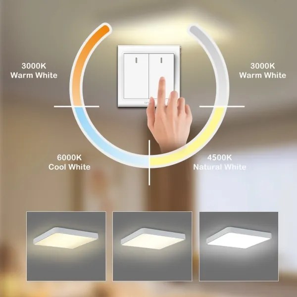 Brilagi - LED Stropné svietidlo POOL SQUARE LED/36W/230V 40x40 cm biela