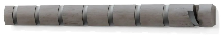 Sivý nástenný vešiak z topoľového dreva Flip - Umbra