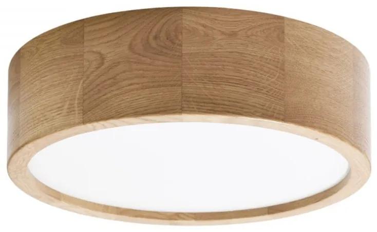 TEMAR Prisadené stropné LED osvetlenie z dreva CLEO, 2xE27, 24W, 27,5 cm, okrúhle