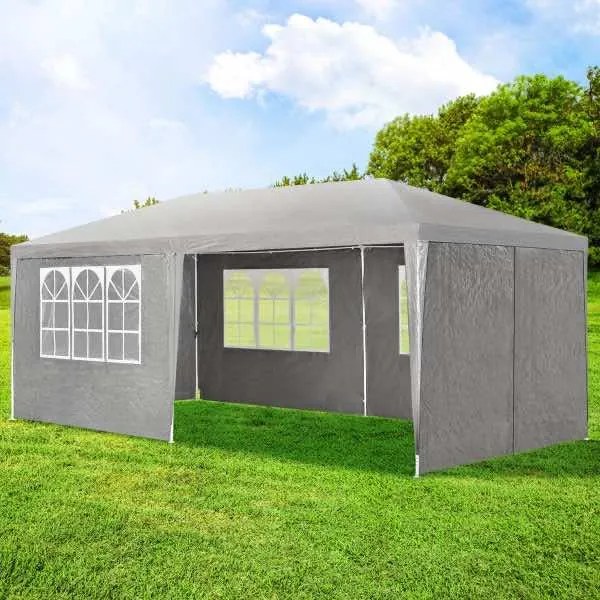 InternetovaZahrada Párty stan 3 x 6 m - tmavošedý