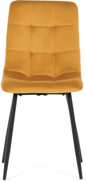 Jedálenská stolička zamatová, žltá CT-281 YEL4