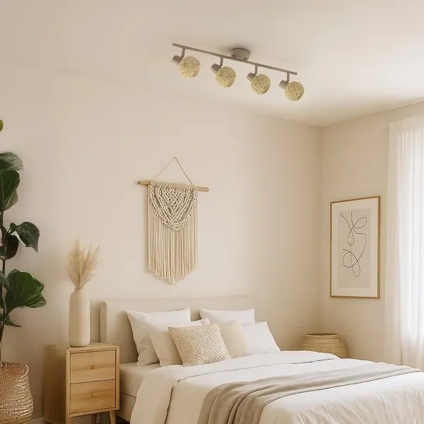 Bodové svietidlo DEX 4xE14/10W/230V béžová/krémová