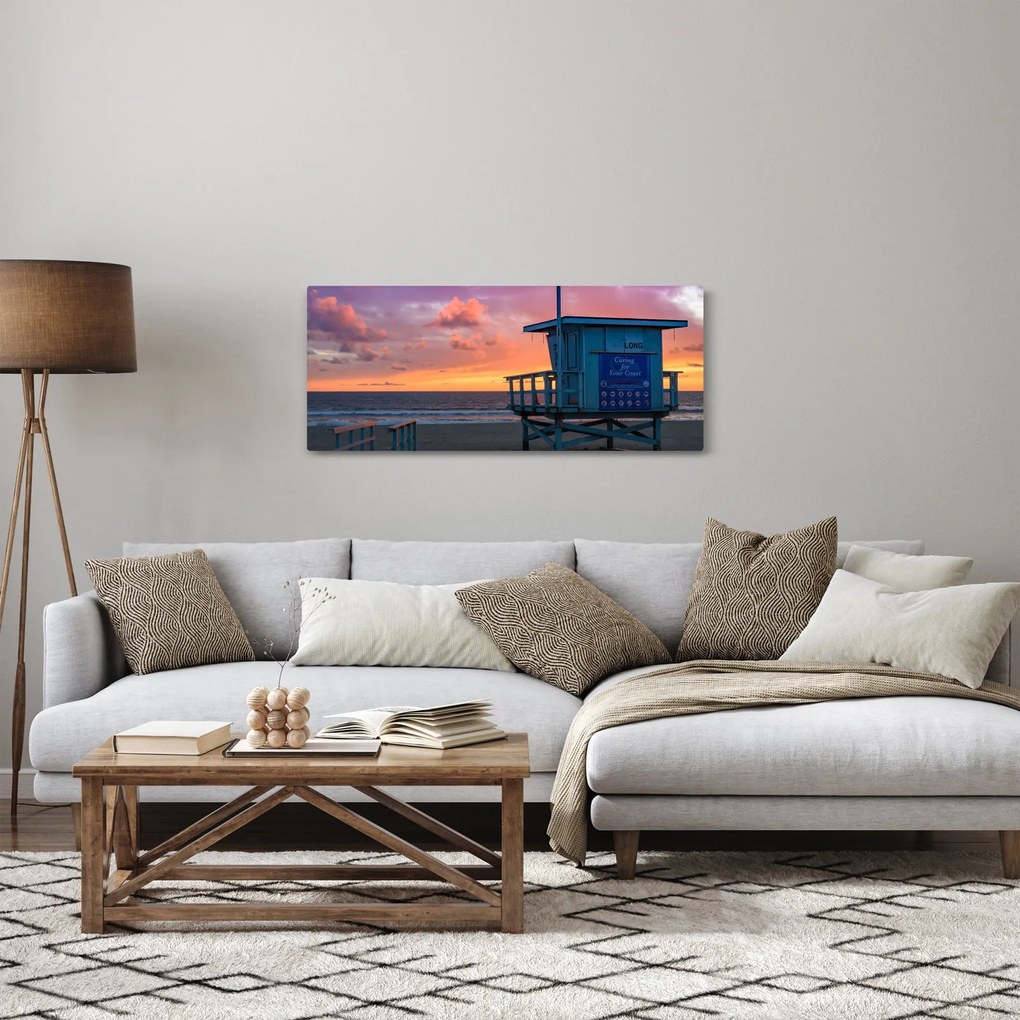 Obraz z pláže Santa Monica (120x50 cm)