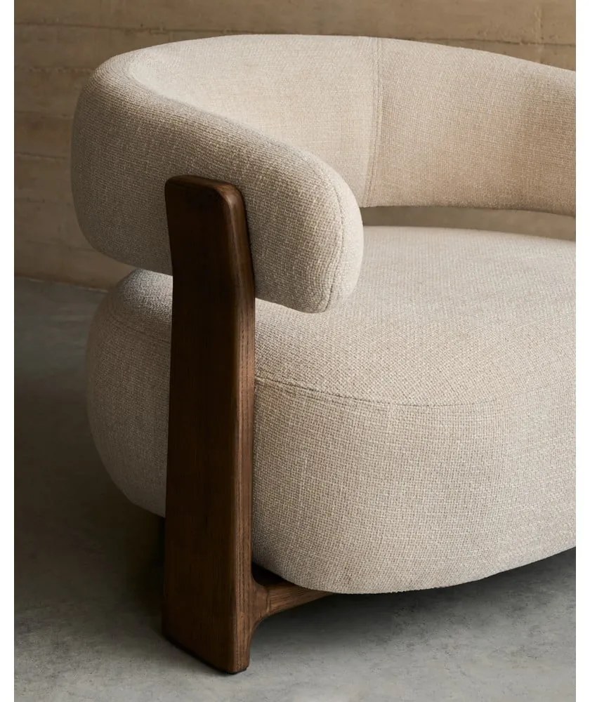 Béžové ženilkové kreslo Granite – Kave Home