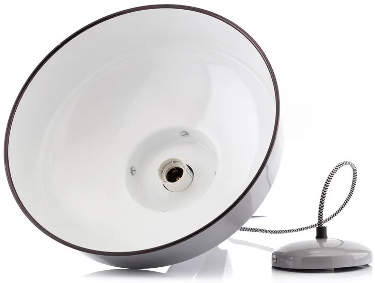 Vintage kovové svietidlo - lampa, FLUX GRAY pr.34cm