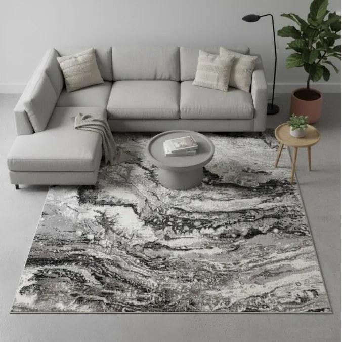 DC Koberec Exclusive 100 sivá čierna Rozmer: 120×170 cm