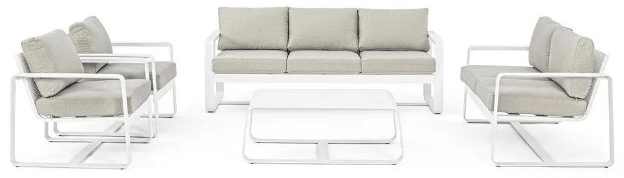 Hliníkový záhradný konferenčný stolík 62x105 cm Merrigan – Bizzotto