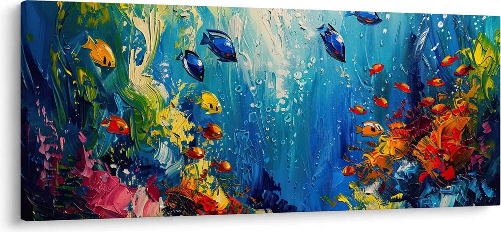 Obraz - Maľba podmorského sveta (120x50 cm)
