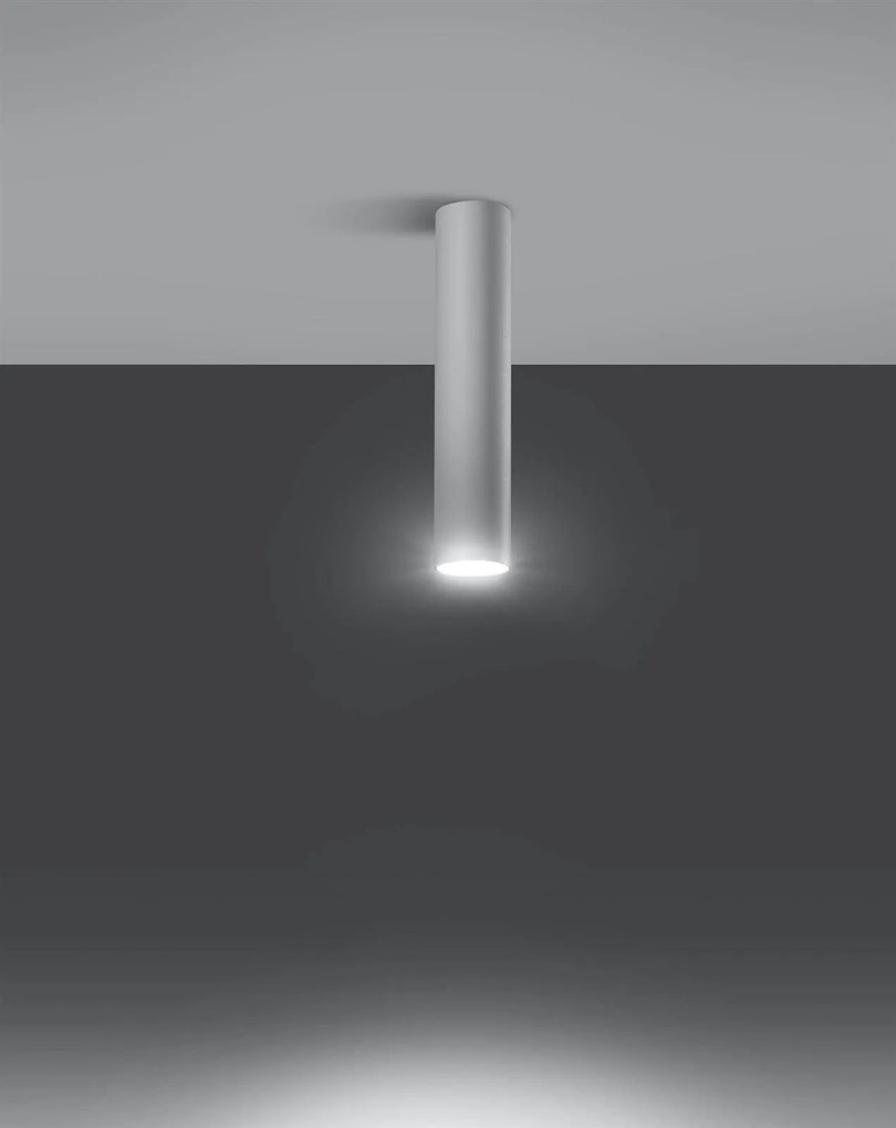 Stropné svietidlo Lagos, 1x biele kovové tienidlo, (30 cm)
