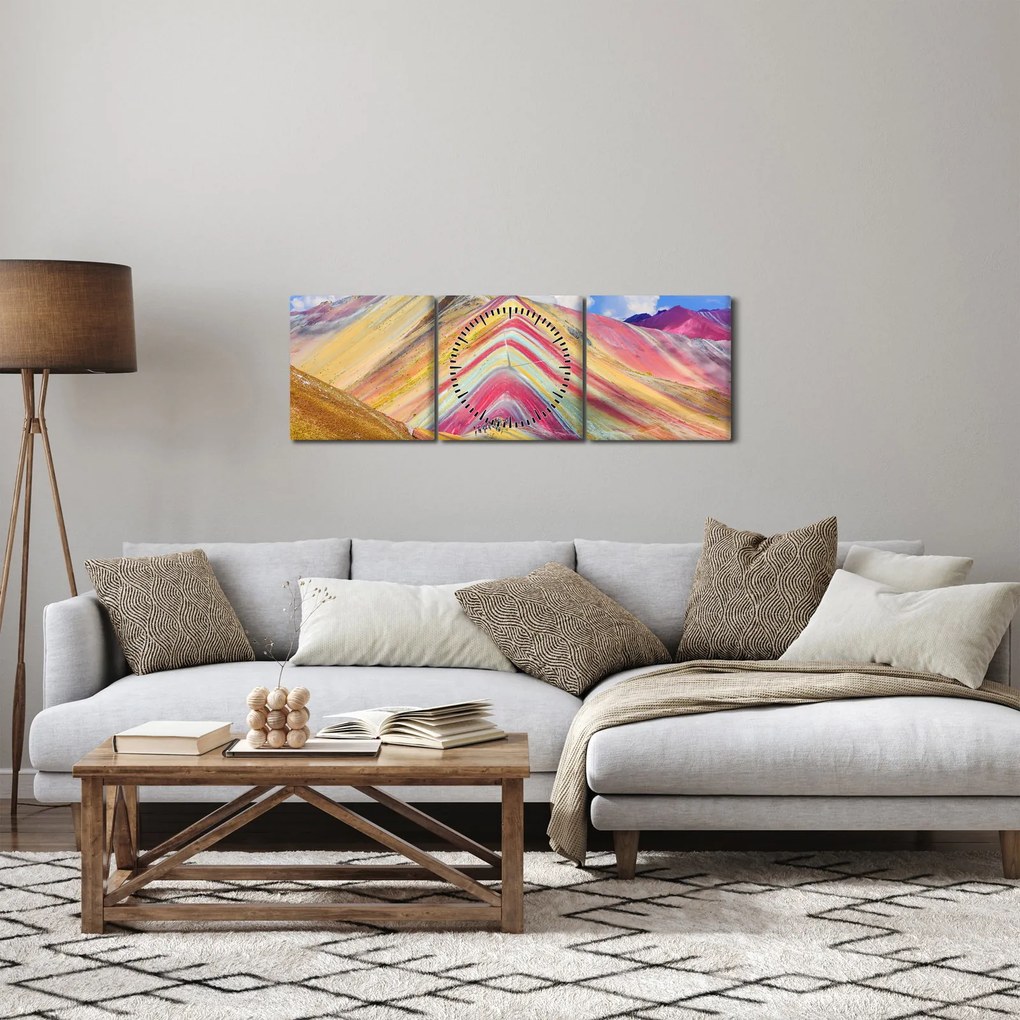Obraz - Peru, Peru (s hodinami) (90x30 cm)