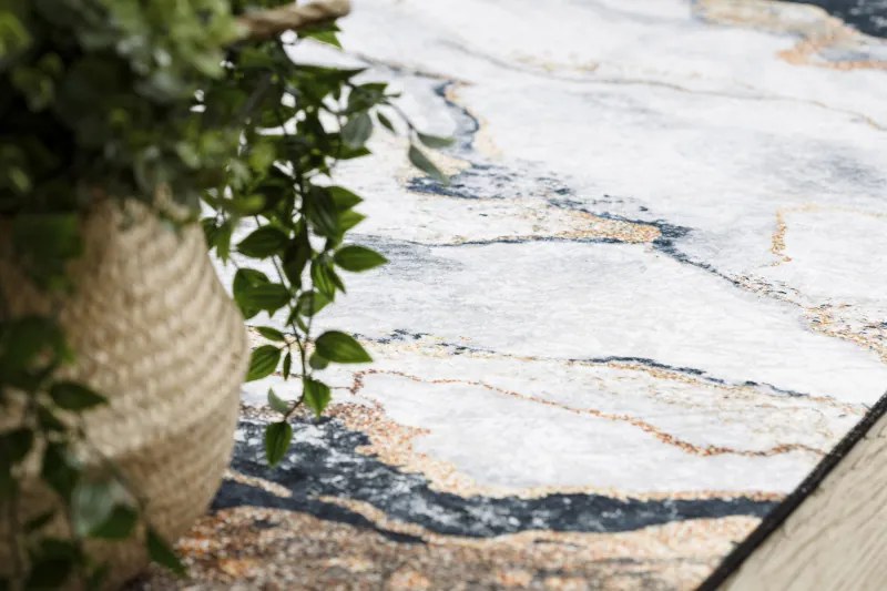 Kusový koberec ANDRE Marble 1124, 80x150, čiernobiela, chodba / predsieň, Dywany Łuszczów