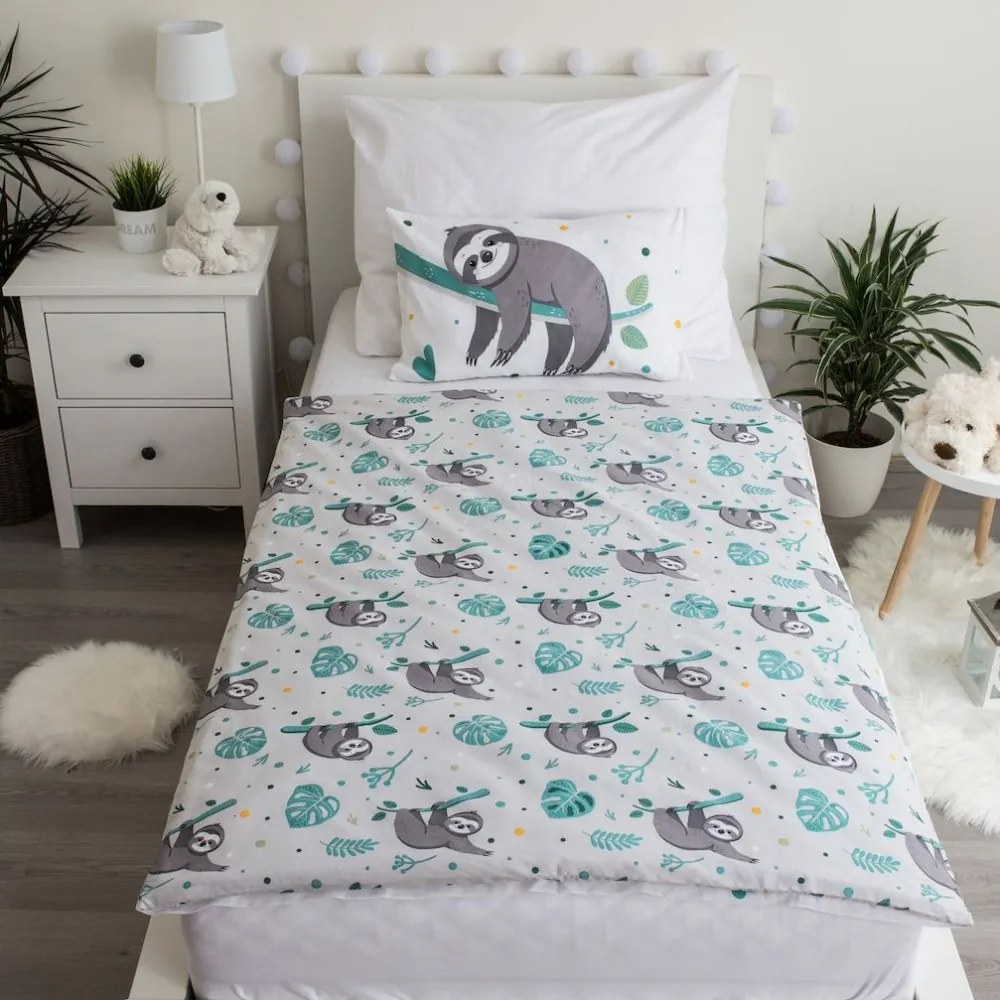 Jerry Fabrics Obliečka do postieľky Leňochod baby, 100x135 / 40x60 cm