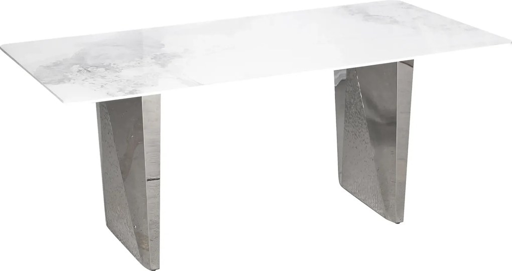 Jedálenský stôl Modig 200 cm strieborný/mramor