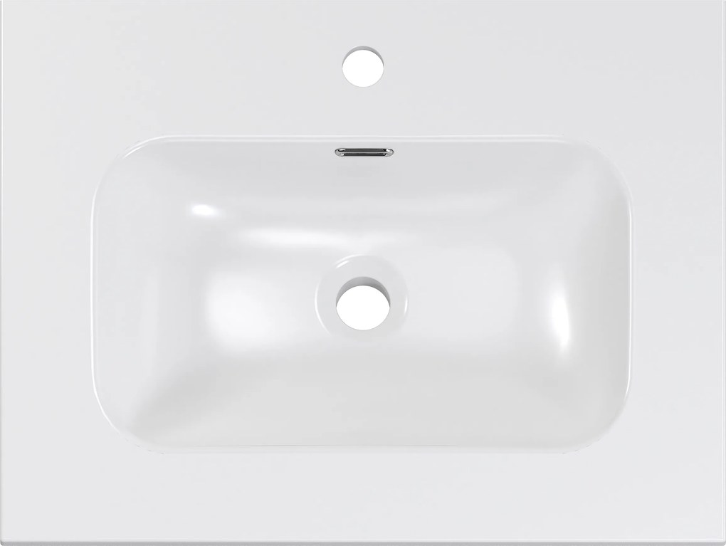 Comad Nábytkové keramické umývadlo FLY WHITE GLOSS UM 60-46 DP, 61x46 cm, biela lesklá