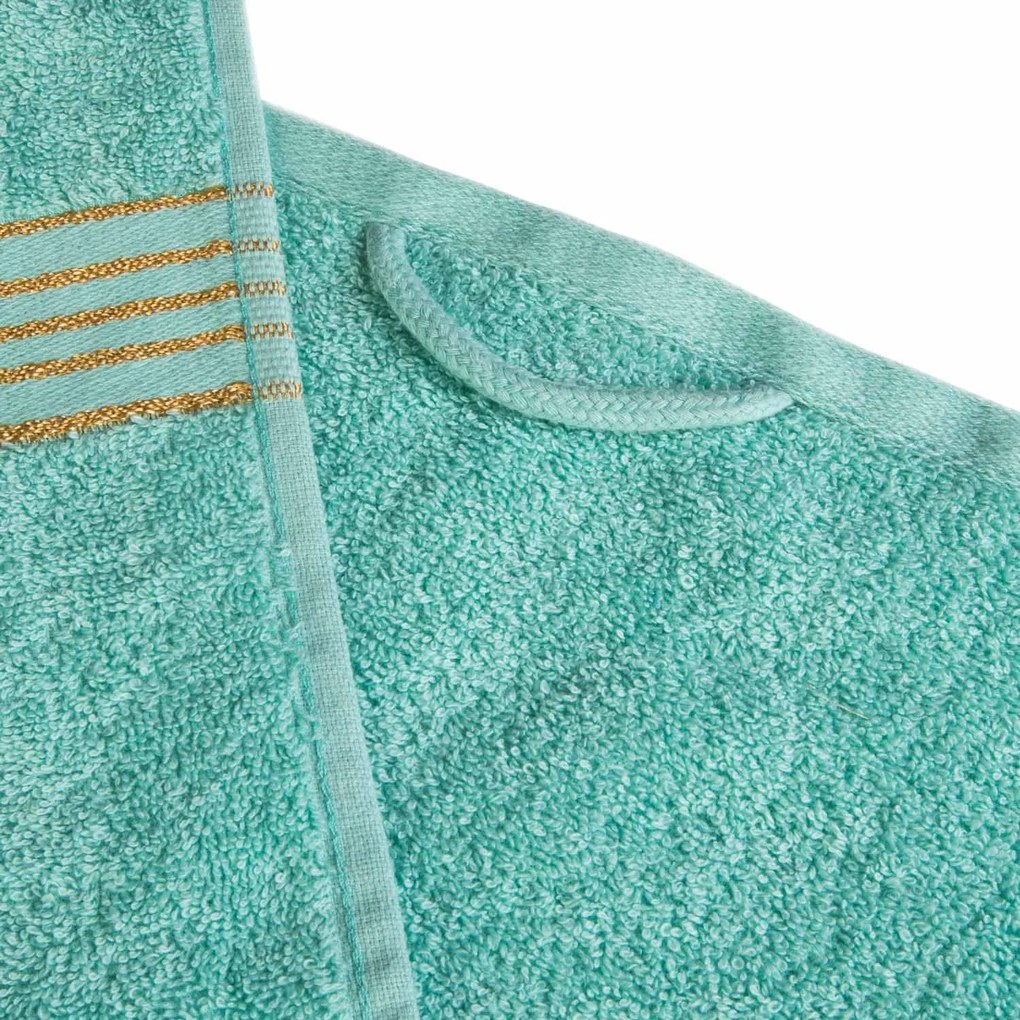 BAVLNENÉ UTERÁKY TIWANO SADA 1 KS 30X50 CM, 1 KS 50X90 CM, 1 KS 70X140 CM SVETLOTYRKYSOVÁ