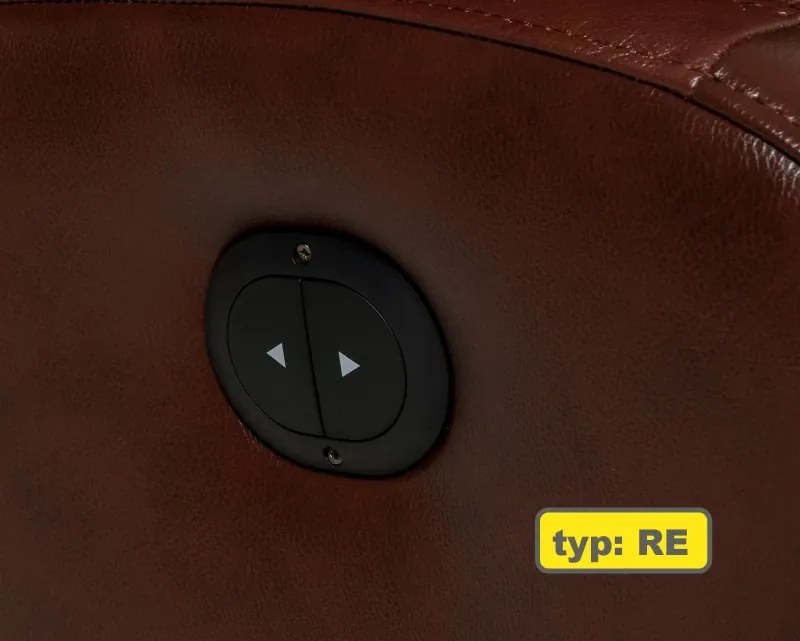 Kožené polohovacie kreslo ELEGANT 2, koňak K 2136 (RE Typ 2)