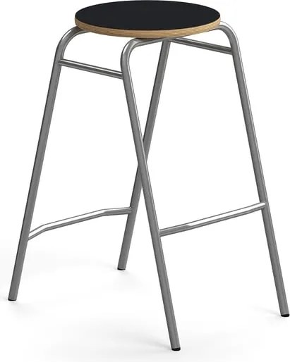 Barová stolička ALTUS, výška 690 mm, strieborná/antracit