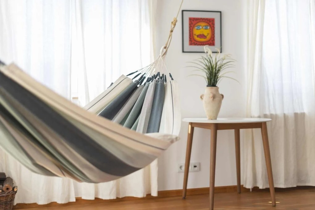 La Siesta MODESTA SINGLE STRIPES - hojdacia sieť zo 100% organickej bavlny, 100 % organická bavlna