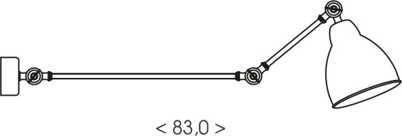 Brilagi - Nástenné svietidlo QUILL 1xE27/40W/230V 83 cm biela