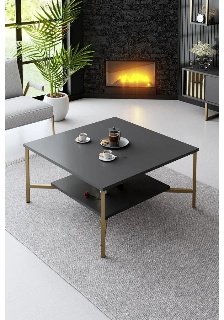 Konferenčný stolík Gold Line Anthracite