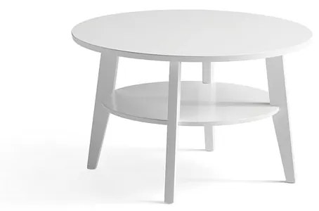 Konferenčný stolík HOLLY, Ø 800x500 mm, biely
